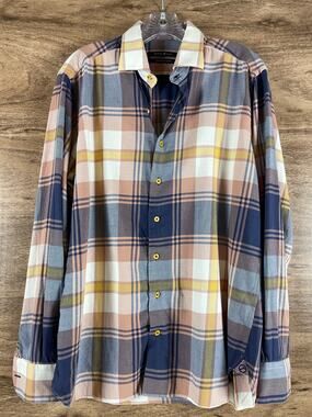 Hammer Made Limited Edition Plaid Button-Down Shirt Mens 41/16 Italian Fabric